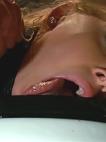 Big Tittied Rich Girl Mercilessly Fucked in a Dirty Bathroom