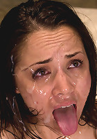 Hot Brunette Fantasizes of Being Dressed in Uniform and Aggressively Assfucked by a Group of Men