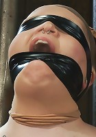 Vulnerable pain slut pussy get pulverized by the meanest machines around.