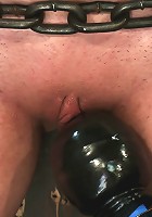 Gorgeous All Natural 19 Year Old Newbie Chained to the Wall