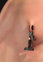 Destructive orgasms - this Little Brunette is made to cum in stressful bondage