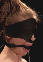 Destructive orgasms - this Little Brunette is made to cum in stressful bondage