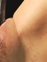 Upside down big titty pain slut gets machine fucked and throat fucked at the same time