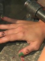 Sexy, fit bondage slaves interlocked, machine fucked and pussy smothered