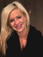 Petite Blonde and ready for some Wrong - helpless busty girl is made to cum hard