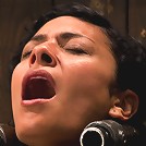 Tight bodied brunette rides the sybian