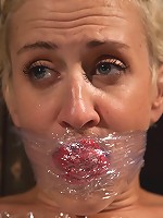 Tall blonde bound and fucked into oblivion