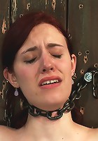 Gorgeous All Natural 19 Year Old Newbie Chained to the Wall
