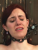 Gorgeous All Natural 19 Year Old Newbie Chained to the Wall