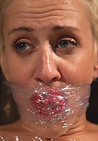 Tall blonde bound and fucked into oblivion