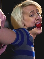 Tall blonde slut suffers from nipple torture, sadistic beatings, and extreme squirting orgasms