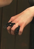 Hot Blond BDSM Slave get bound in hard metalBrutally fucked by James Dean & Isis Love