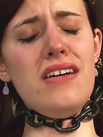 Gorgeous All Natural 19 Year Old Newbie Chained to the Wall