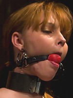 Red Hair Fair Skin - finger fucked, machine fucked, extreme nipple play, hot wax, hard caning.