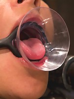 Tight bodied brunette rides the sybian