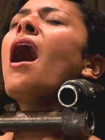 Tight bodied brunette rides the sybian