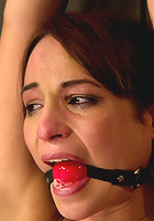 Flexible whore is spread wide with evil foot torture, sadistic impact, and brutal nipple torment