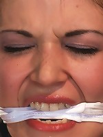 Girl next door, severely bound and helplessStripped, elbows bound, legs split, multi-orgasms!