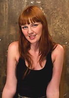 Sexy Irish red head with HUGE lactating nipples severely bound in a reverse prayerMade to cum!