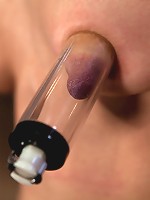 Elise is held down by her own HUGE nipples, held down on a Sybian!Any movement is nipple PAIN!