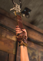 Category 5 wrist suspensionCaned, nipple torture and brutal crotch rope! Left to hang & suffer!