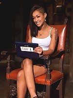 Skin is bound to a beam and a back breaker arches her to the limitFlogged and made to come!