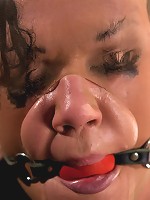 Big titted girl next door, severely bound, elbows together, made to cumSkull fucked and abused.