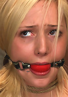 Hot Blonde Tied Tightly and Made to Cum