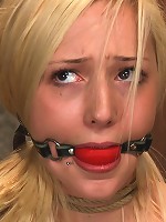 Hot Blonde Tied Tightly and Made to Cum