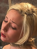 Hot Blonde Tied Tightly and Made to Cum