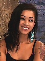 Skin's ass & pussy open, vulnerableWe plug her ass & make her squirt, cum all over her own face.