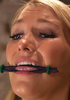 Impaled with a huge dildo w/vibrator stuck right on her clit. Breath control makes this girl cum!