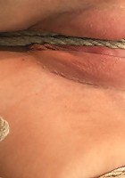 Manhandled, crotch roped & cums so hard, her eyes roll up into the back of her head! Brutal orgasms!