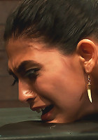 Skinny girl with an amazing ass takes some pain. Is further terrorized by massive orgasms overload!