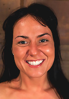 Hot sexy Hawaiian is bound to a pole, lifted to her tip toes with a brutal crotch rope. Made to cum!