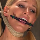 Impaled with a huge dildo w/vibrator stuck right on her clit. Breath control makes this girl cum!