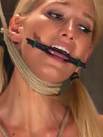 Impaled with a huge dildo w/vibrator stuck right on her clit. Breath control makes this girl cum!