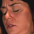 Hot sexy Hawaiian is bound to a pole, lifted to her tip toes with a brutal crotch rope. Made to cum!