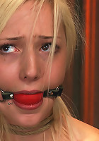 Hot Blonde Tied Tightly and Made to Cum