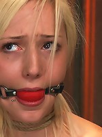 Hot Blonde Tied Tightly and Made to Cum