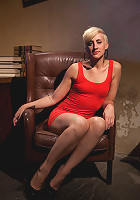 Tall long legged blond is hung upside down, made to cumChoked, clamped & abused, left hanging..