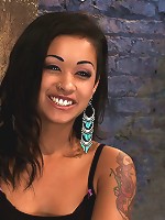 Skin's ass & pussy open, vulnerableWe plug her ass & make her squirt, cum all over her own face.