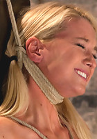 Impaled with a huge dildo w/vibrator stuck right on her clit. Breath control makes this girl cum!