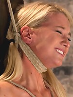 Impaled with a huge dildo w/vibrator stuck right on her clit. Breath control makes this girl cum!