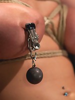 Big titted 21yr old in her first ever hardcore bondage shoot Once helpless we abuse those tits.