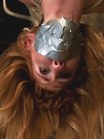 Tall sexy red head with huge nipples, made to cum, whipped, and cropped! Heavy pain & pleasure!