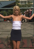 Euro Beauty gets Tied to a Park Bench and Fucked Where Everyone Can See