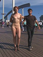 European Cutie Made to Jack off a Stranger and Walk Through the Streets With his cum on her Face