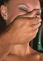 FIRST TIME ANAL!!! Big natural tits in bondage!!!