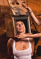 Beautiful Blonde with Big Tits gets Oiled up and Used as a Cum Canvas